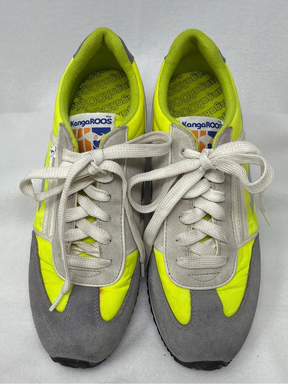 Vintage Y2K kangaROOS Neon Yellow & Gray Men’s Shoes Size 10